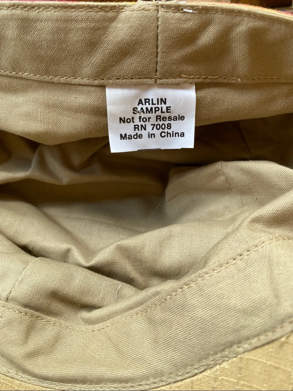 Ribbon & Bow 3 panel tan camp hat